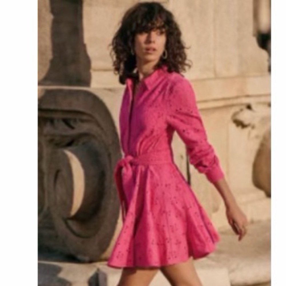 Sezane Sol Dress Rose - Size 34
